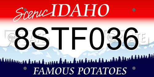 8STF036 Idaho License Plate