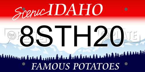8STH20 Idaho License Plate