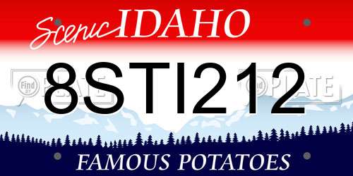 8STI212 Idaho License Plate
