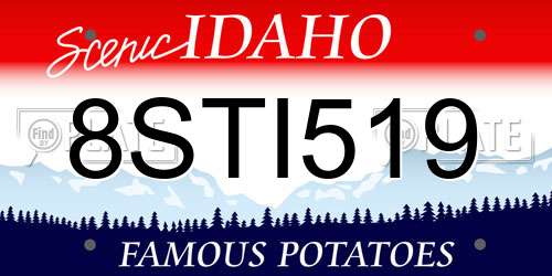 8STI519 Idaho License Plate