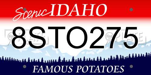 8STO275 Idaho License Plate