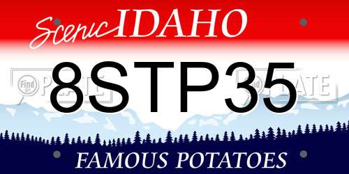 8STP35 Idaho License Plate