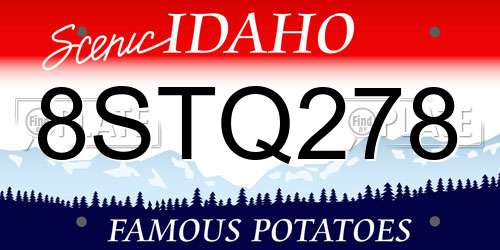 8STQ278 Idaho License Plate