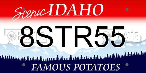 8STR55 Idaho License Plate