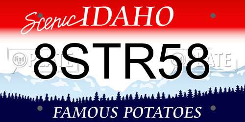 8STR58 Idaho License Plate