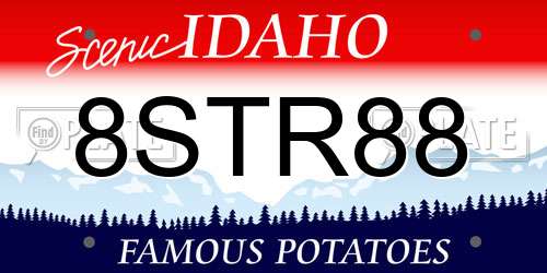 8STR88 Idaho License Plate