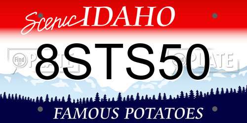 8STS50 Idaho License Plate