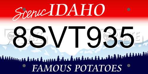 8SVT935 Idaho License Plate