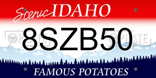 8SZB50 Idaho License Plate