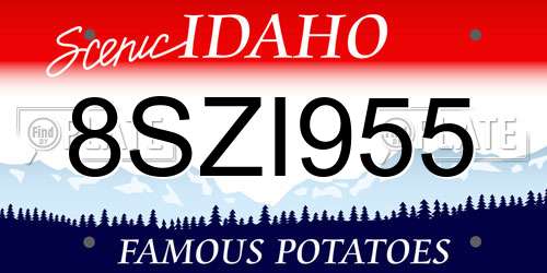 8SZI955 Idaho License Plate