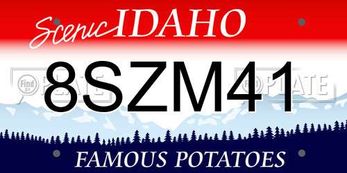 8SZM41 Idaho License Plate