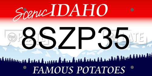 8SZP35 Idaho License Plate