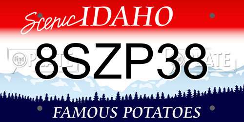 8SZP38 Idaho License Plate