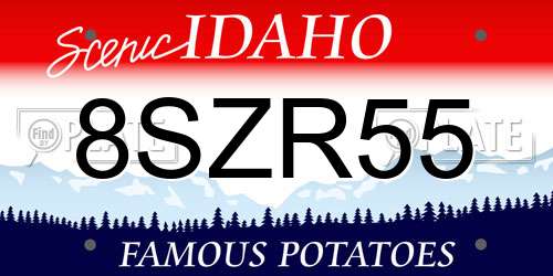 8SZR55 Idaho License Plate