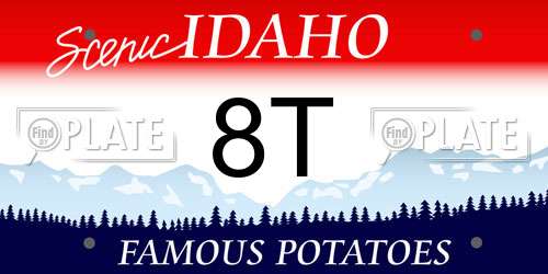 8T Idaho License Plate