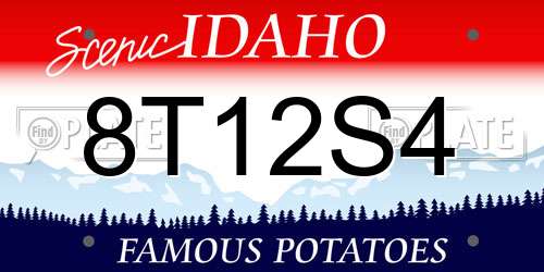 8T12S4 Idaho License Plate