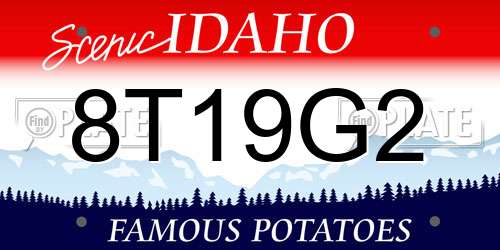 8T19G2 Idaho License Plate