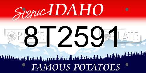 8T2591 Idaho License Plate