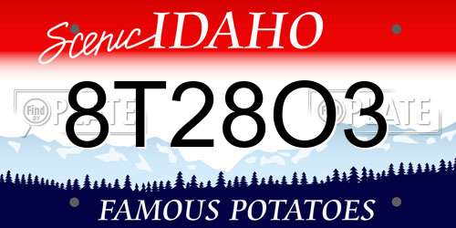 8T28O3 Idaho License Plate