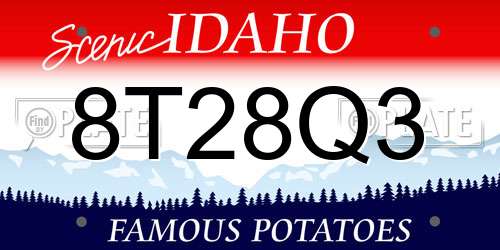 8T28Q3 Idaho License Plate