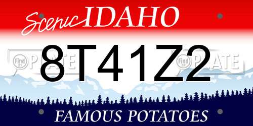 8T41Z2 Idaho License Plate