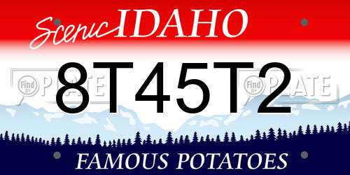 8T45T2 Idaho License Plate