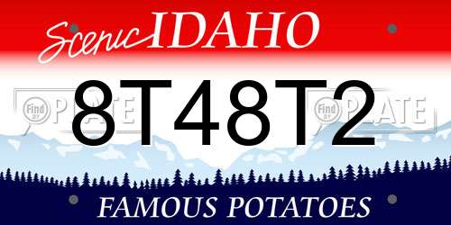 8T48T2 Idaho License Plate