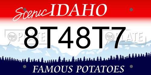 8T48T7 Idaho License Plate