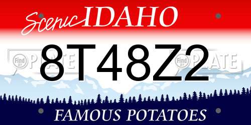 8T48Z2 Idaho License Plate