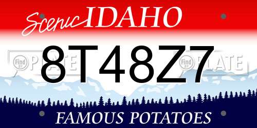 8T48Z7 Idaho License Plate