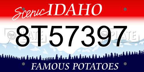 8T57397 Idaho License Plate