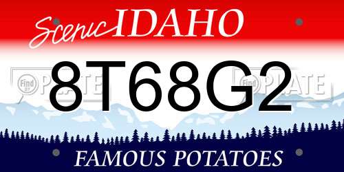 8T68G2 Idaho License Plate