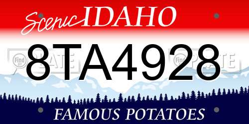 8TA4928 Idaho License Plate