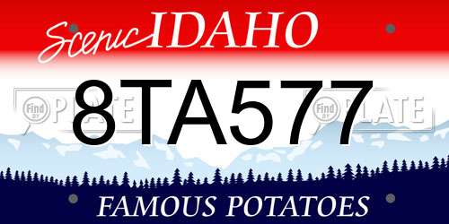 8TA577 Idaho License Plate