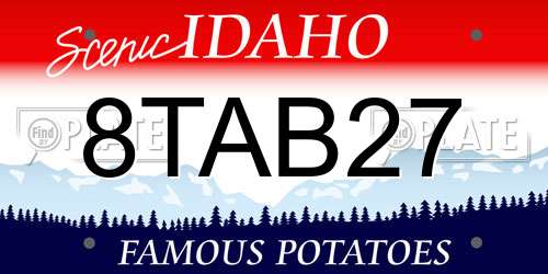 8TAB27 Idaho License Plate