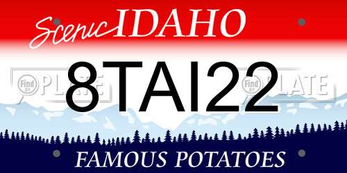 8TAI22 Idaho License Plate