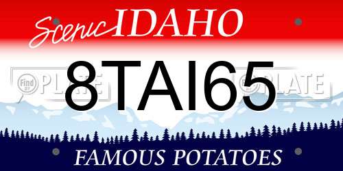 8TAI65 Idaho License Plate