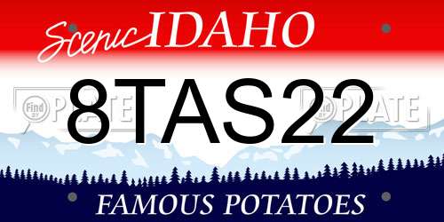 8TAS22 Idaho License Plate