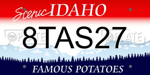 8TAS27 Idaho License Plate
