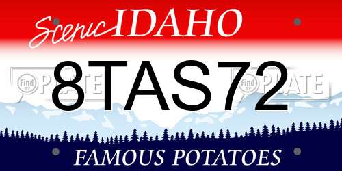 8TAS72 Idaho License Plate