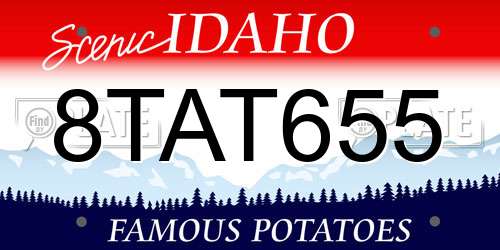 8TAT655 Idaho License Plate