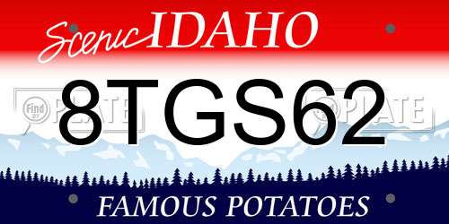 8TGS62 Idaho License Plate