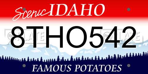 8THO542 Idaho License Plate