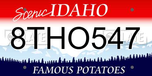 8THO547 Idaho License Plate