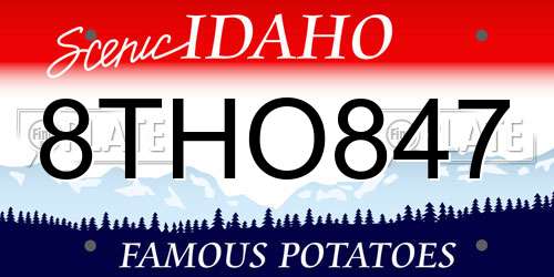 8THO847 Idaho License Plate