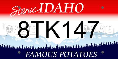 8TK147 Idaho License Plate