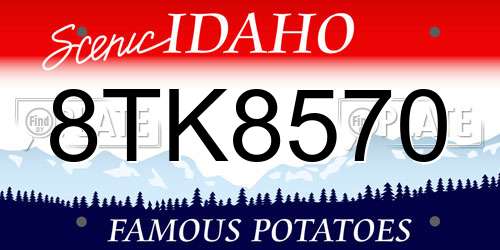 8TK8570 Idaho License Plate