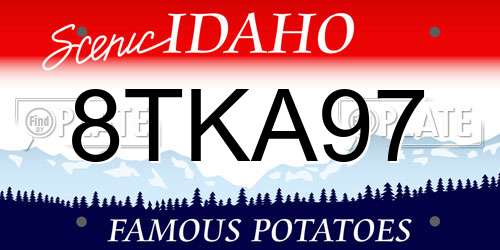 8TKA97 Idaho License Plate