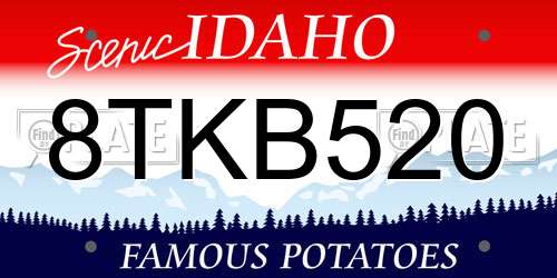 8TKB520 Idaho License Plate