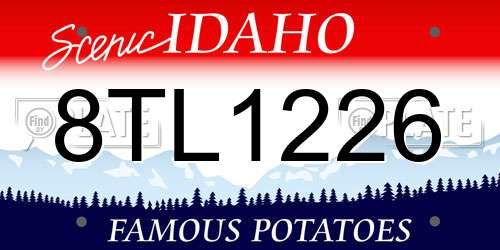 8TL1226 Idaho License Plate